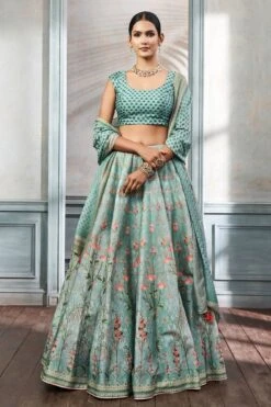 Aditri Lehenga Set- Sage Green