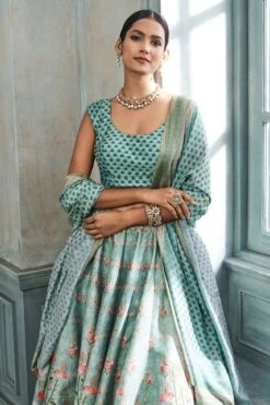 Aditri Lehenga Set- Sage Green -Anita Dongre ad ss18mb181n sagegreen 4