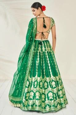 Alethi Lehenga Set- Emerald Green -Anita Dongre ad ss20rr100 emerald green 3