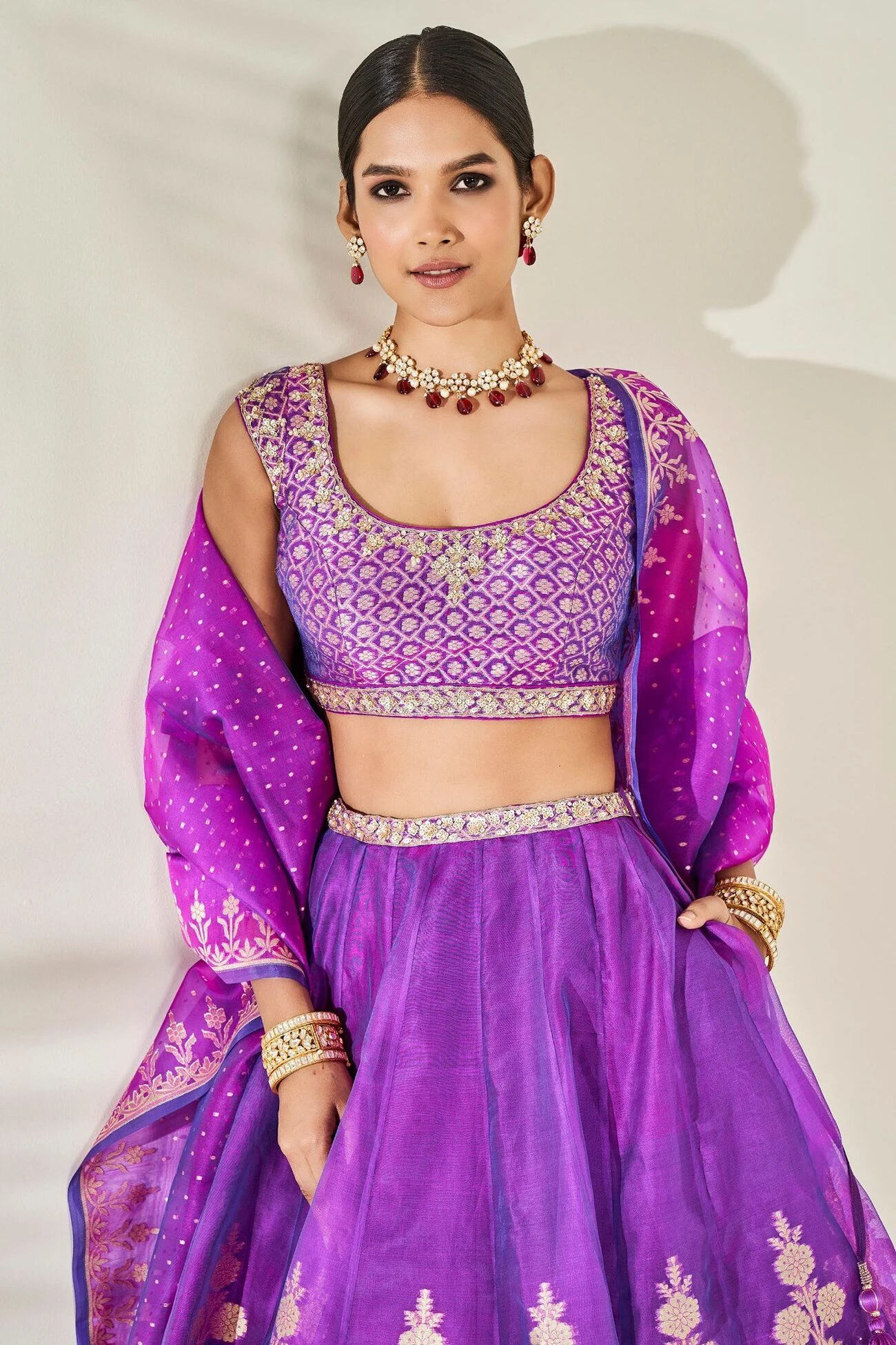 Amari Lehenga Set - Purple 6 Amari Lehenga Set - Purple - Image 4