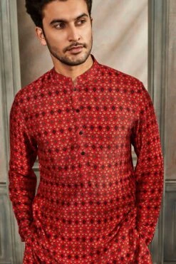 Radhak Kurta – Red -Anita Dongre admens f21k7prs red 4