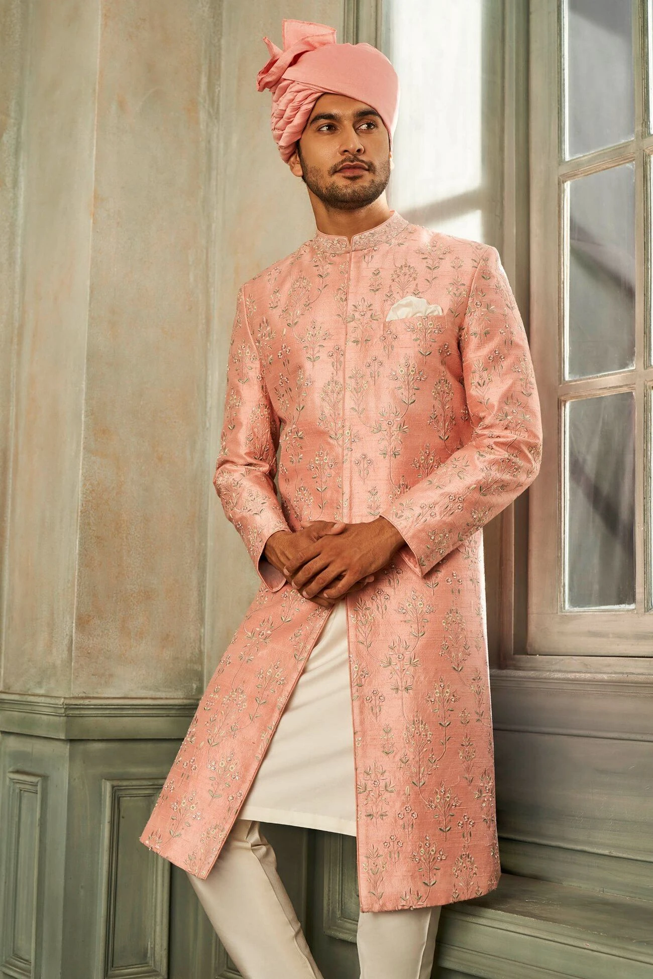 Kulish Sherwani – Pink 7 Kulish Sherwani – Pink - Image 5