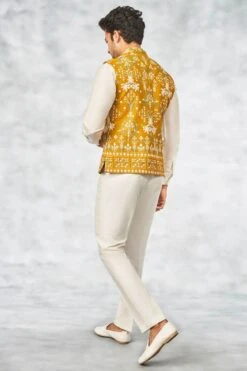 Yajvin Bandi – Mustard -Anita Dongre admens s21b21ms mustard 3