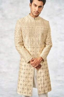 Bidur Sherwani – Beige -Anita Dongre admens s21sr10rs cream 06