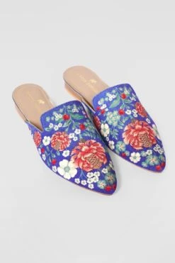 Desert Bloom Mules - Blue